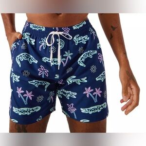 NWT Chubbies Men's The Neon Glades Classic 5.5" Swim Trunks XXL Navy Tropical